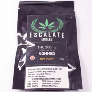 Escalate Edible Gummies – Mini Peaches (200mg), buy marijuana online USA, Buy Weed,Buy weed onlineCannabis Campania,how to get Cannabis Online